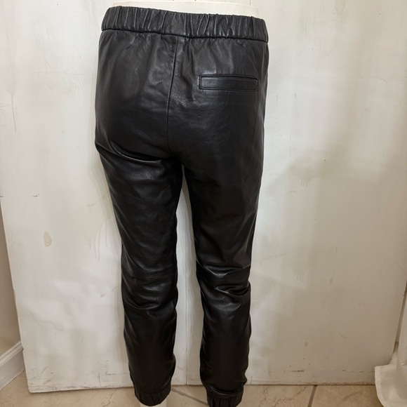 GAP Black Lamb Leather Joggers XS - Picture 10 of 10